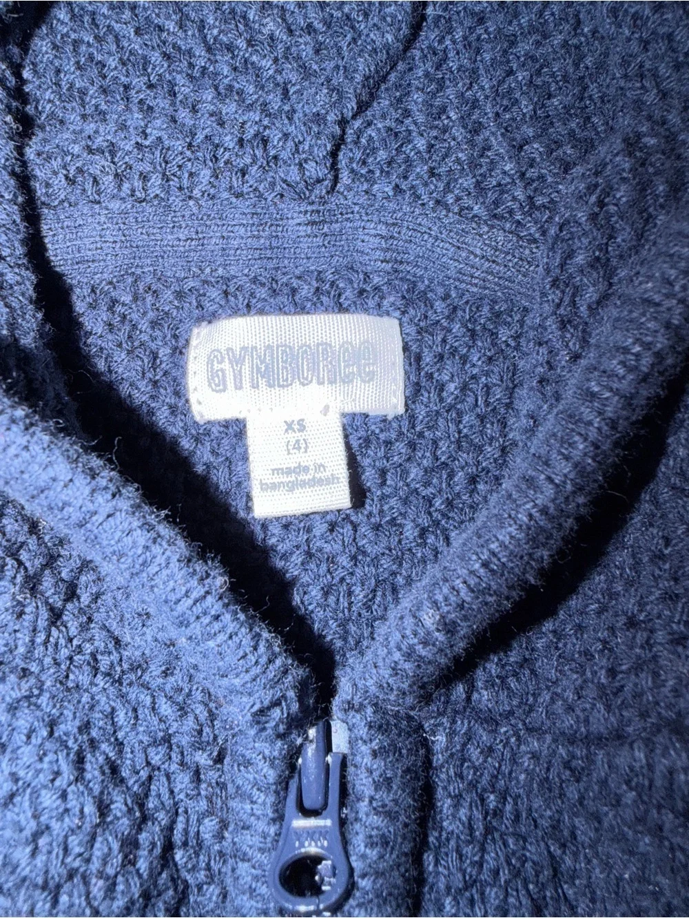 Gymboree Girls Vest with fringe sleeves size XSmall 4 navy